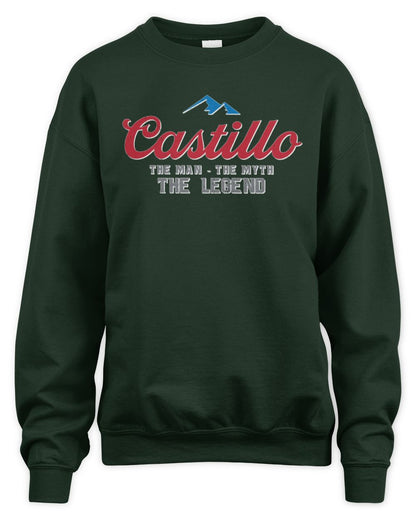 The Man The Myth The Legend Coors Light Beer T-Shirt CASTILLO M1-S84 / Unisex Sweatshirt / forest green