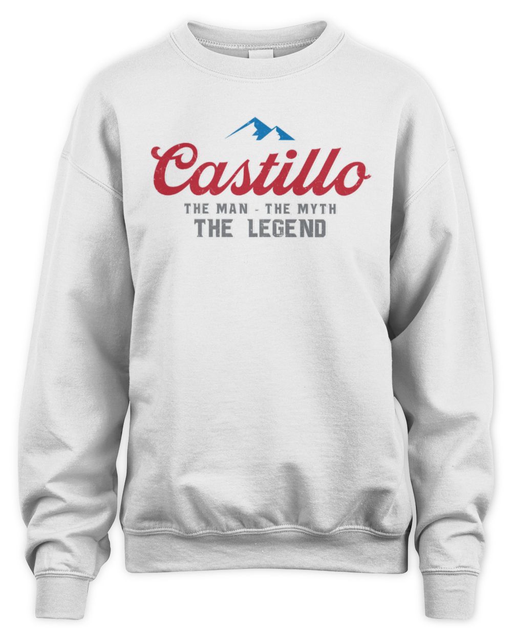 The Man The Myth The Legend Coors Light Beer T-Shirt CASTILLO M1-S84 / Unisex Sweatshirt / white