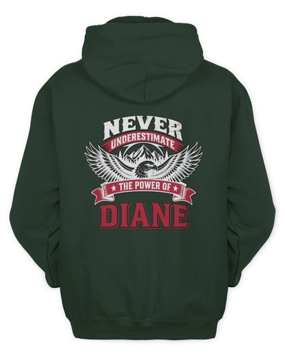 Never Underestimate Your Name Eagle Mountain Shirt DIANE M1-61 / Unisex Hoodie / forest green
