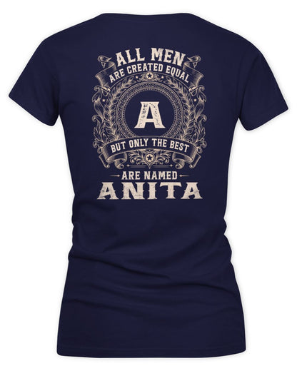 All Men Are Created Equal Cool Logo Shirt ANITA M1-60 / Women's V-Neck T-Shirt / navy