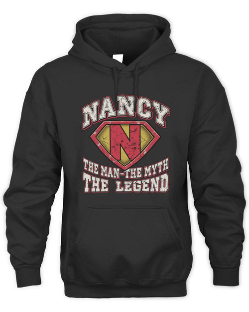 The Man The Myth The Legend Superman Graphic T-Shirt NANCY M1-74 / Unisex Hoodie / black