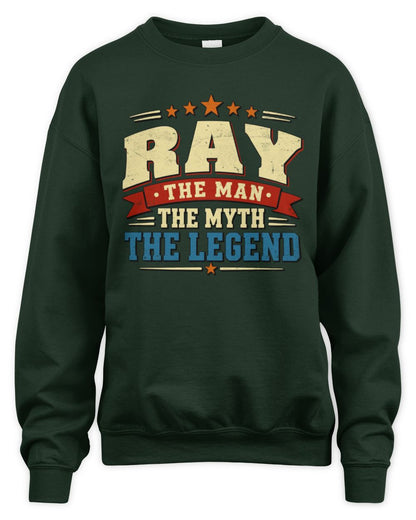 The Man The Myth The Legend Ribbon Vintage T-Shirt RAY M1-56 / Unisex Sweatshirt / forest green
