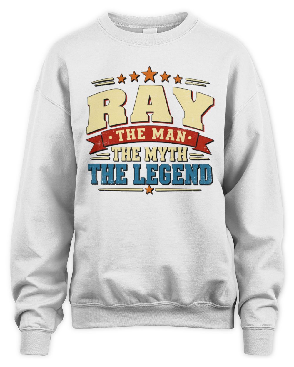 The Man The Myth The Legend Ribbon Vintage T-Shirt RAY M1-56 / Unisex Sweatshirt / white
