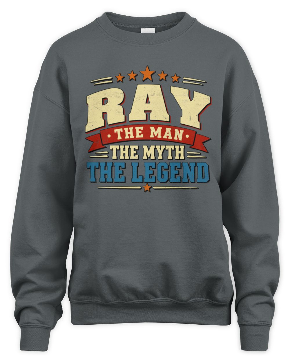 The Man The Myth The Legend Ribbon Vintage T-Shirt RAY M1-56 / Unisex Sweatshirt / charcoal