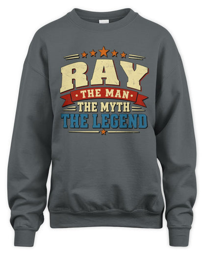 The Man The Myth The Legend Ribbon Vintage T-Shirt RAY M1-56 / Unisex Sweatshirt / charcoal