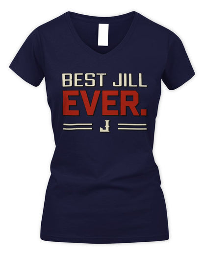 Best Your Name Ever Cool Shirt JILL M1-58 / Women's V-Neck T-Shirt / navy