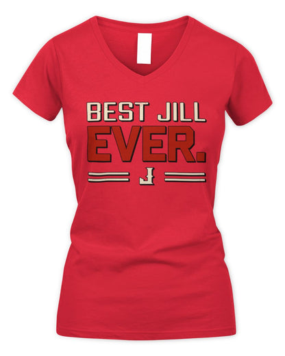 Best Your Name Ever Cool Shirt JILL M1-58 / Women's V-Neck T-Shirt / red