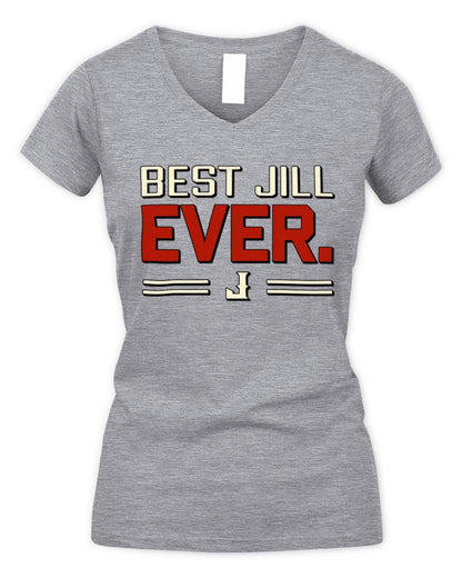 Best Your Name Ever Cool Shirt JILL M1-58 / Women's V-Neck T-Shirt / sport grey