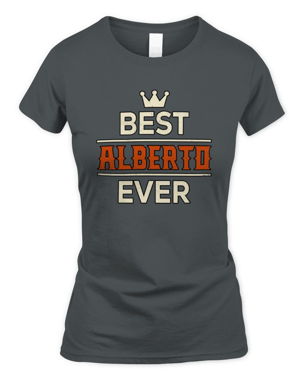 Best Your Name With Crown Shirt ALBERTO M1-59 / Women's Standard T-Shirt / charcoal