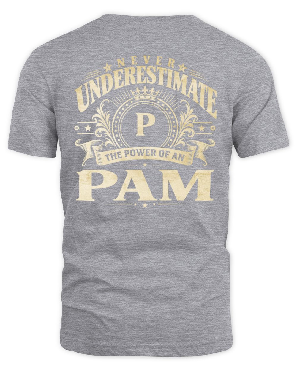 Never Underestimate Your Name Luxury Logo Shirt PAM M1-63 / Unisex Standard T-Shirt / sport grey