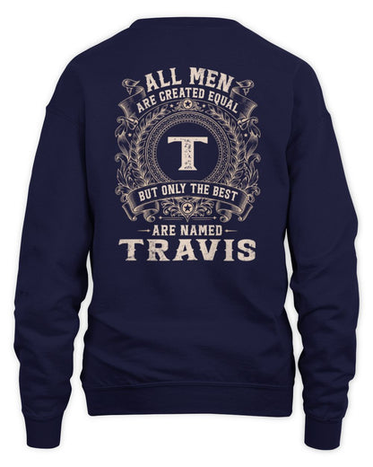 All Men Are Created Equal Cool Logo Shirt TRAVIS M1-60 / Unisex Sweatshirt / navy