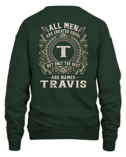All Men Are Created Equal Cool Logo Shirt TRAVIS M1-60 / Unisex Sweatshirt / forest green