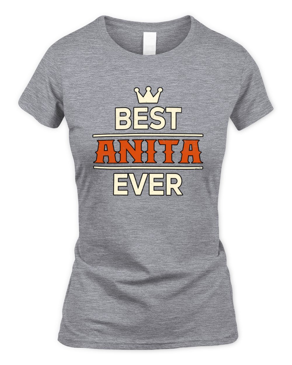 Best Your Name With Crown Shirt ANITA M1-59 / Women's Standard T-Shirt / sport grey