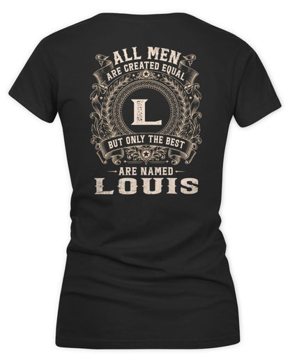 All Men Are Created Equal Cool Logo Shirt LOUIS M1-60 / Women's V-Neck T-Shirt / black