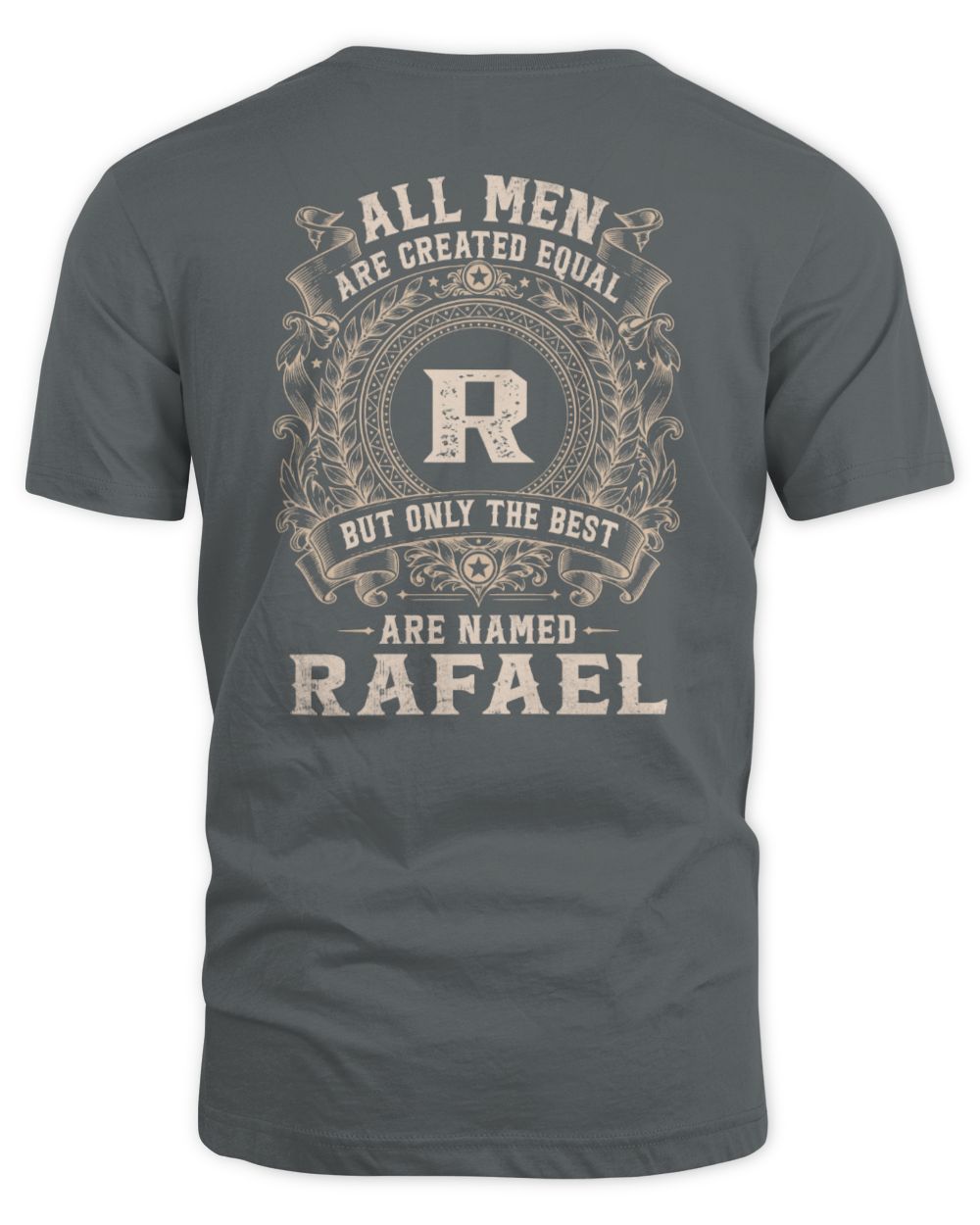 All Men Are Created Equal Cool Logo Shirt RAFAEL M1-60 / Unisex Standard T-Shirt / charcoal