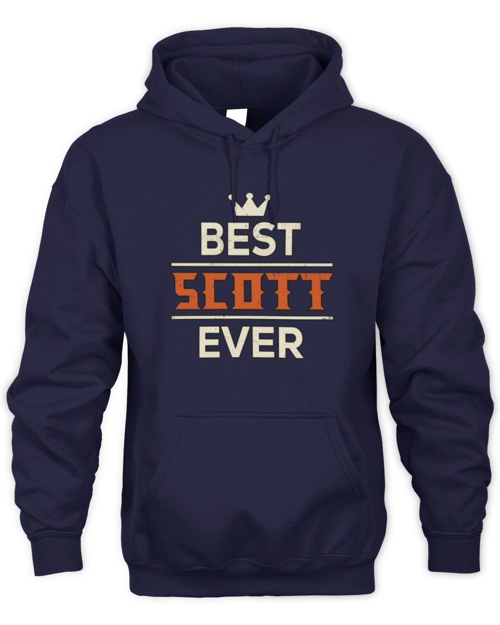 Best Your Name With Crown Shirt SCOTT M1-59 / Unisex Hoodie / navy