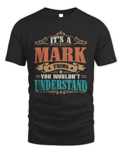 It’s a Name Thing Personalized Retro T-Shirt MARK M1-47 / Unisex Standard T-Shirt / black