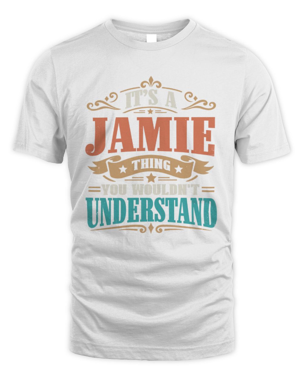 It’s a Name Thing Personalized Retro T-Shirt JAMIE M1-47 / Unisex Standard T-Shirt / white