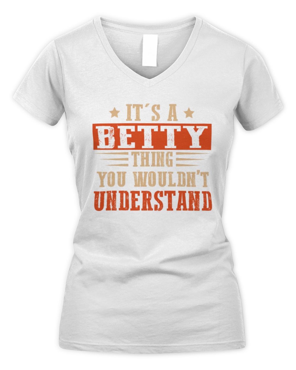 It's a Name Thing Personalized Funny Shirt BETTY M1-51 / Women's V-Neck T-Shirt / white