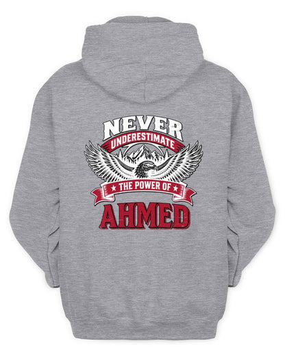 Never Underestimate Your Name Eagle Mountain Shirt AHMED M1-61 / Unisex Hoodie / sport grey