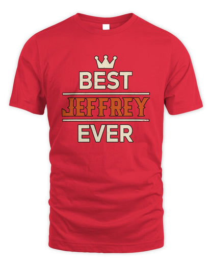 Best Your Name With Crown Shirt JEFFREY M1-59 / Unisex Standard T-Shirt / red