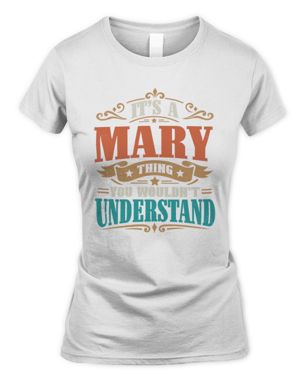 It’s a Name Thing Personalized Retro T-Shirt MARY M1-47 / Women's Standard T-Shirt / white
