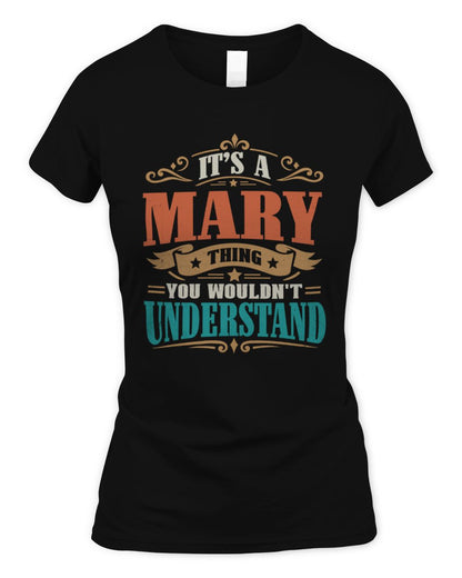 It’s a Name Thing Personalized Retro T-Shirt MARY M1-47 / Women's Standard T-Shirt / black