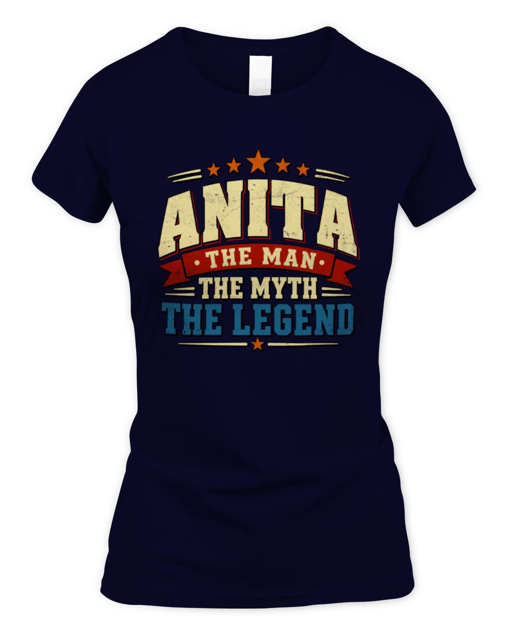 The Man The Myth The Legend Ribbon Vintage T-Shirt ANITA M1-56 / Women's Standard T-Shirt / navy