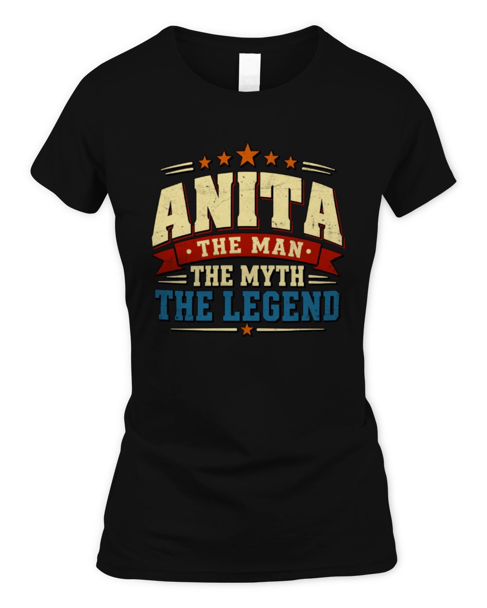 The Man The Myth The Legend Ribbon Vintage T-Shirt ANITA M1-56 / Women's Standard T-Shirt / black