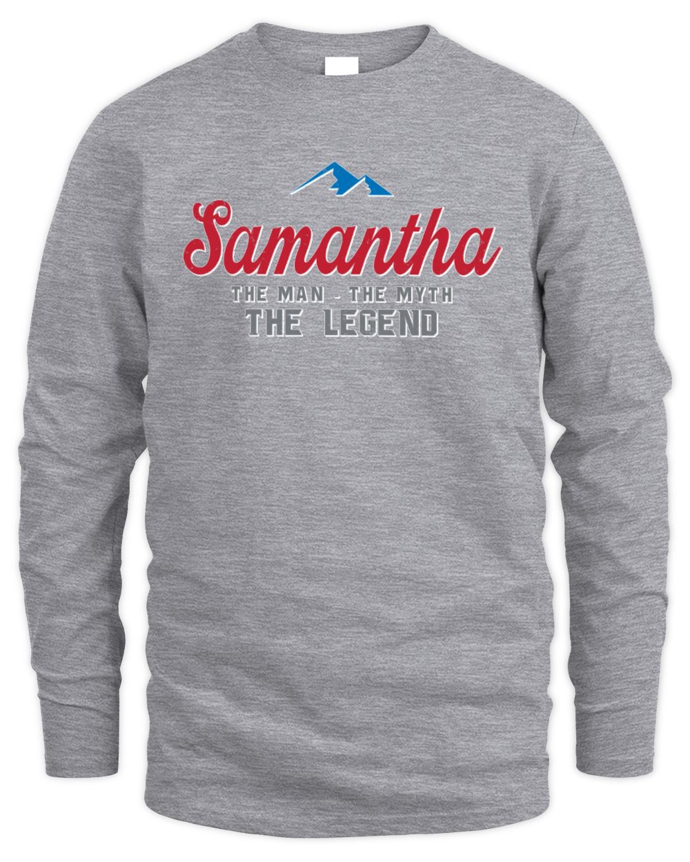 The Man The Myth The Legend Coors Light Beer T-Shirt SAMANTHA M1-S84 / Men's Long Sleeved T-Shirt / sport grey