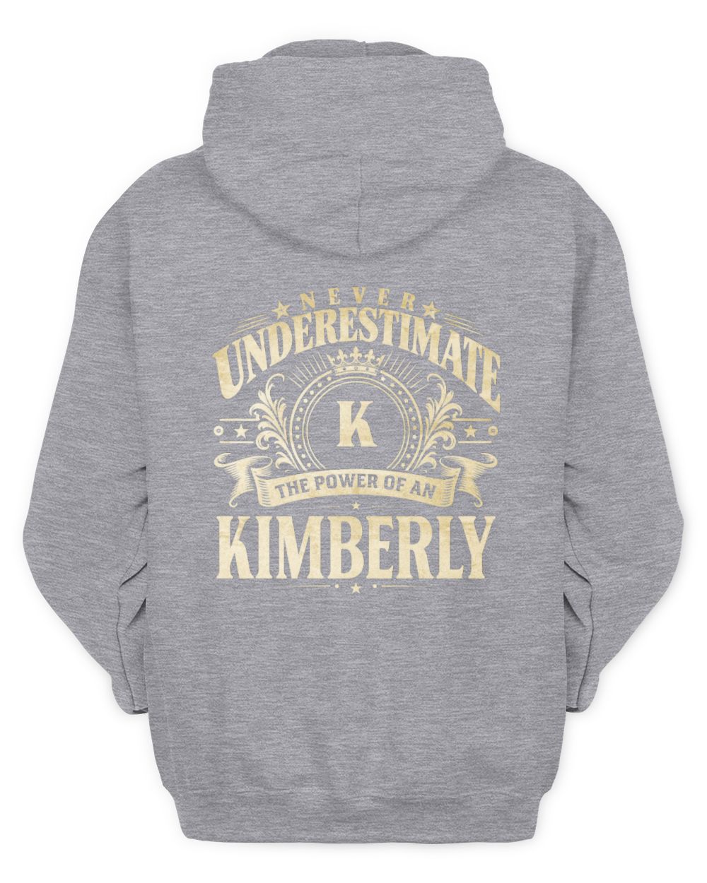 Never Underestimate Your Name Luxury Logo Shirt KIMBERLY M1-63 / Unisex Hoodie / sport grey