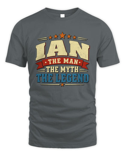The Man The Myth The Legend Ribbon Vintage T-Shirt IAN M1-56 / Unisex Standard T-Shirt / charcoal