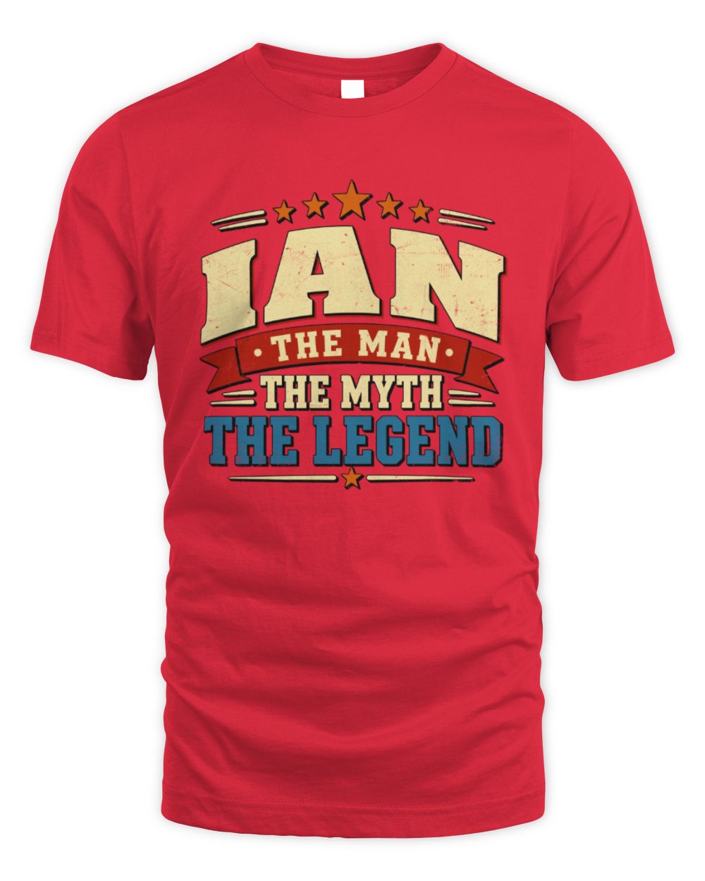 The Man The Myth The Legend Ribbon Vintage T-Shirt IAN M1-56 / Unisex Standard T-Shirt / red