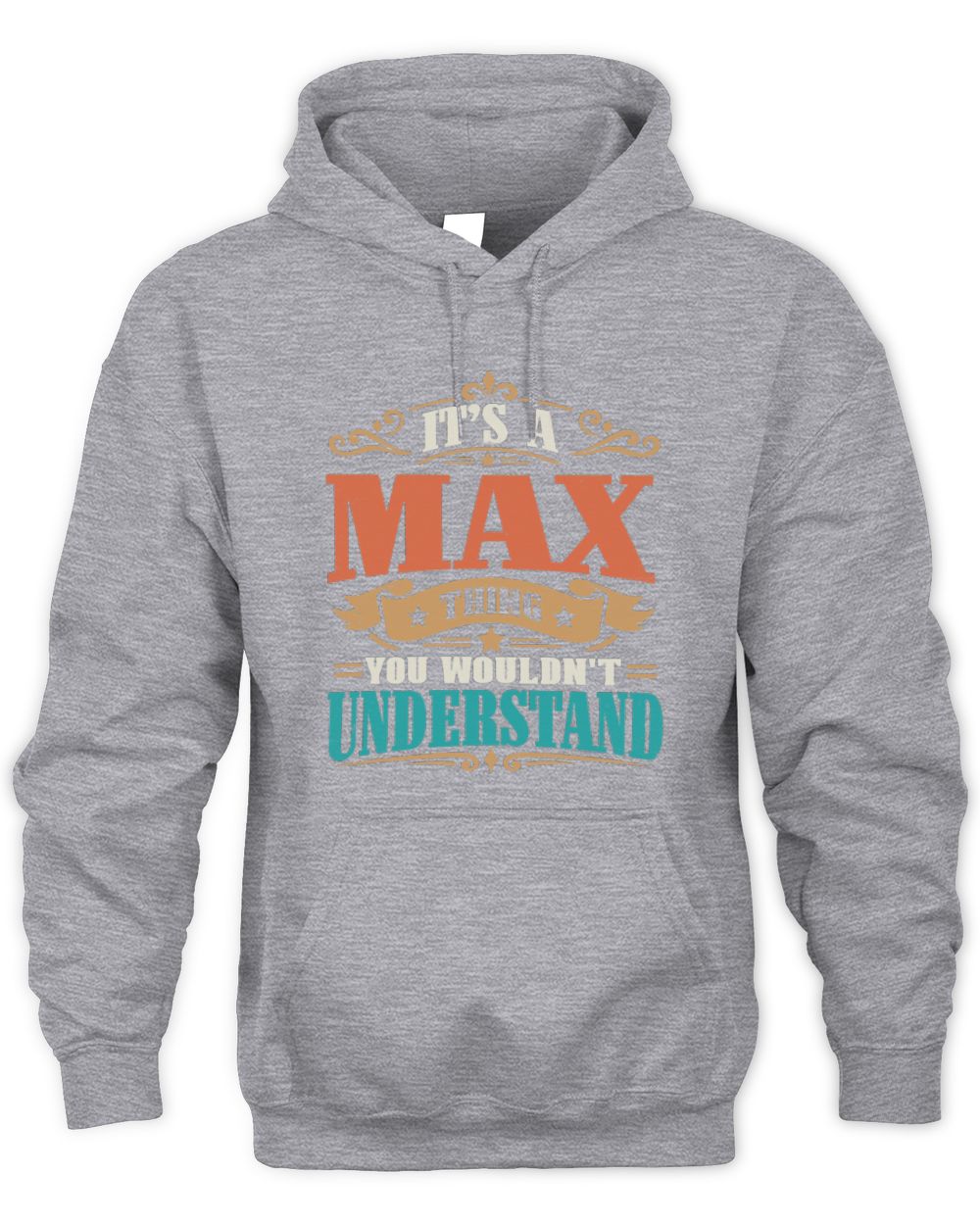 It’s a Name Thing Personalized Retro T-Shirt MAX M1-47 / Unisex Hoodie / sport grey