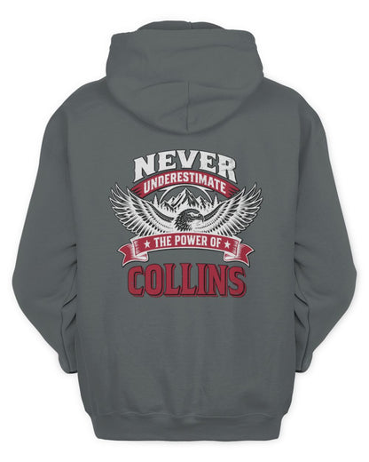 Never Underestimate Your Name Eagle Mountain Shirt COLLINS M1-61 / Unisex Hoodie / charcoal