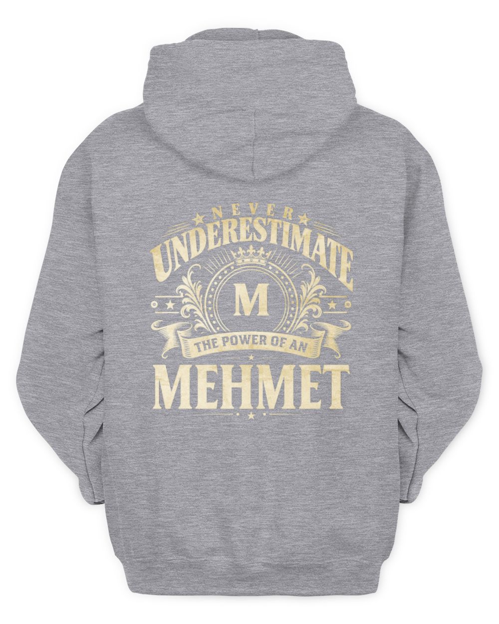 Never Underestimate Your Name Luxury Logo Shirt MEHMET M1-63 / Unisex Hoodie / sport grey
