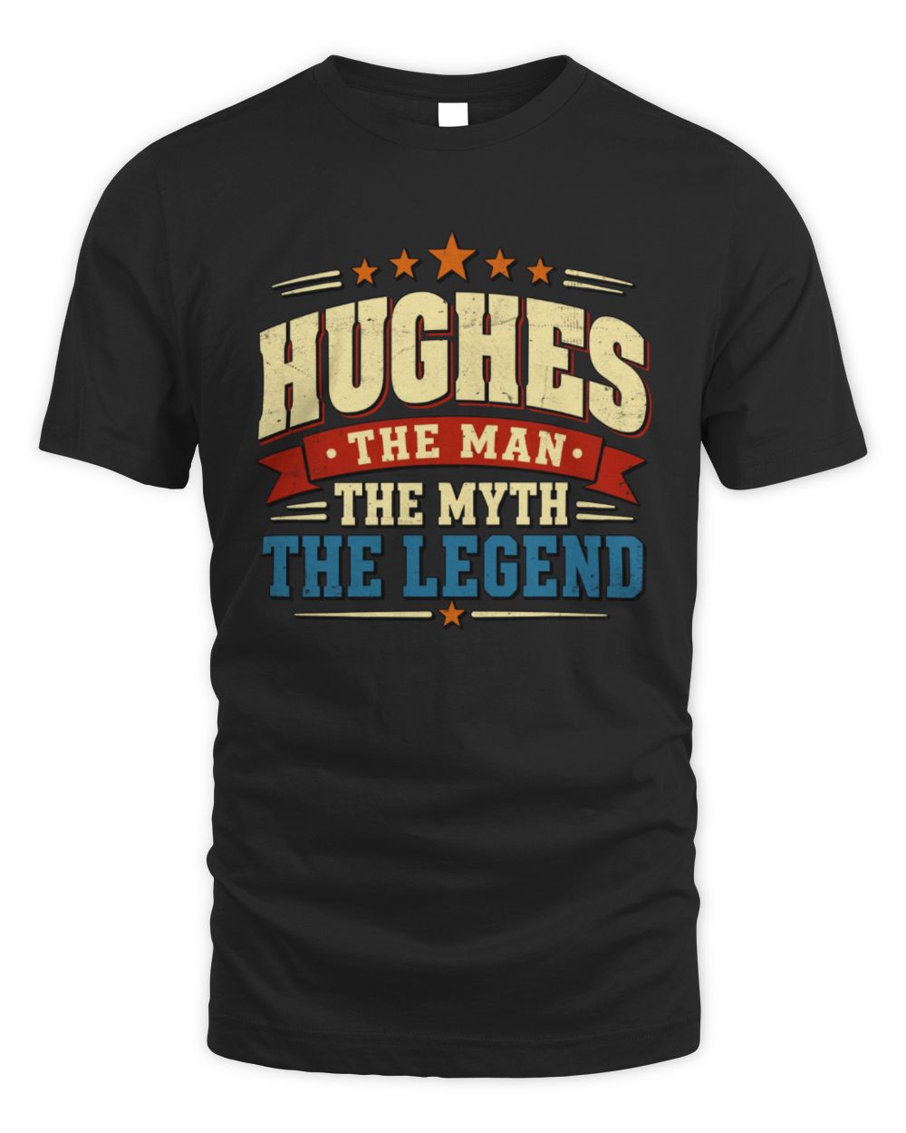 The Man The Myth The Legend Ribbon Vintage T-Shirt HUGHES M1-56 / Unisex Standard T-Shirt / black