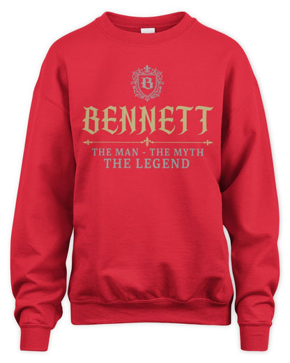 The Man The Myth The Legend Western Shirt BENNETT M1-78 / Unisex Sweatshirt / red