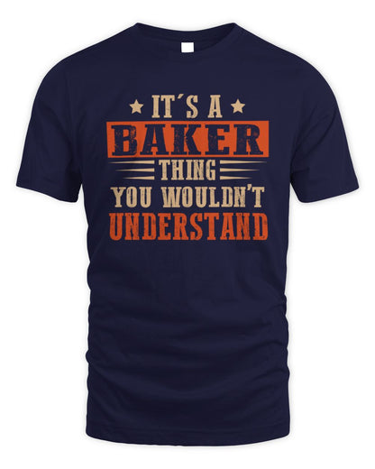 It's a Name Thing Personalized Funny Shirt BAKER M1-51 / Unisex Standard T-Shirt / navy
