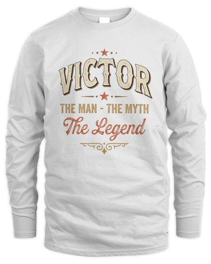 I'm Name I'm Not Rude I Just Have The Balls Funny T-Shirt VICTOR M1-77 / Men's Long Sleeved T-Shirt / white