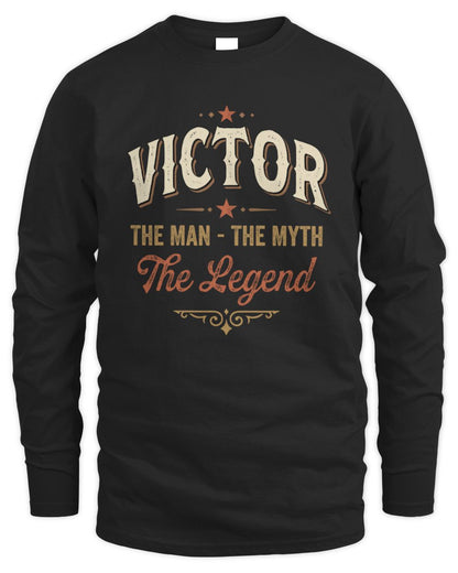 I'm Name I'm Not Rude I Just Have The Balls Funny T-Shirt VICTOR M1-77 / Men's Long Sleeved T-Shirt / black
