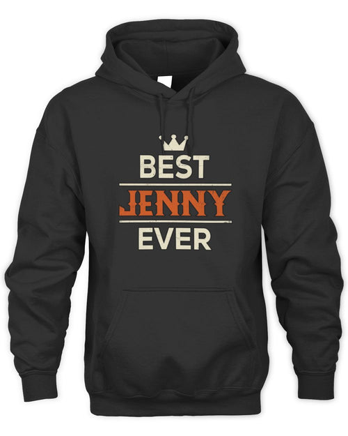 Best Your Name With Crown Shirt JENNY M1-59 / Unisex Hoodie / black
