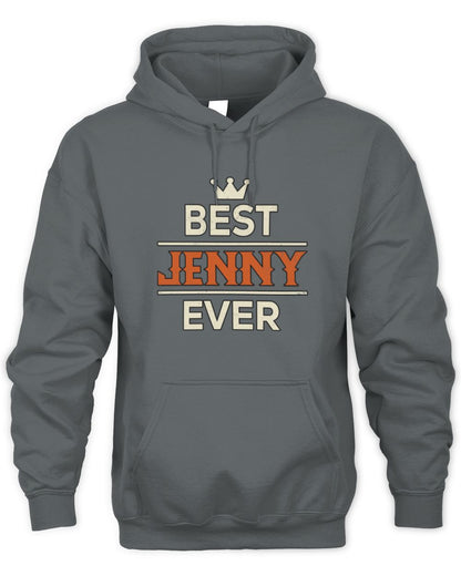 Best Your Name With Crown Shirt JENNY M1-59 / Unisex Hoodie / charcoal