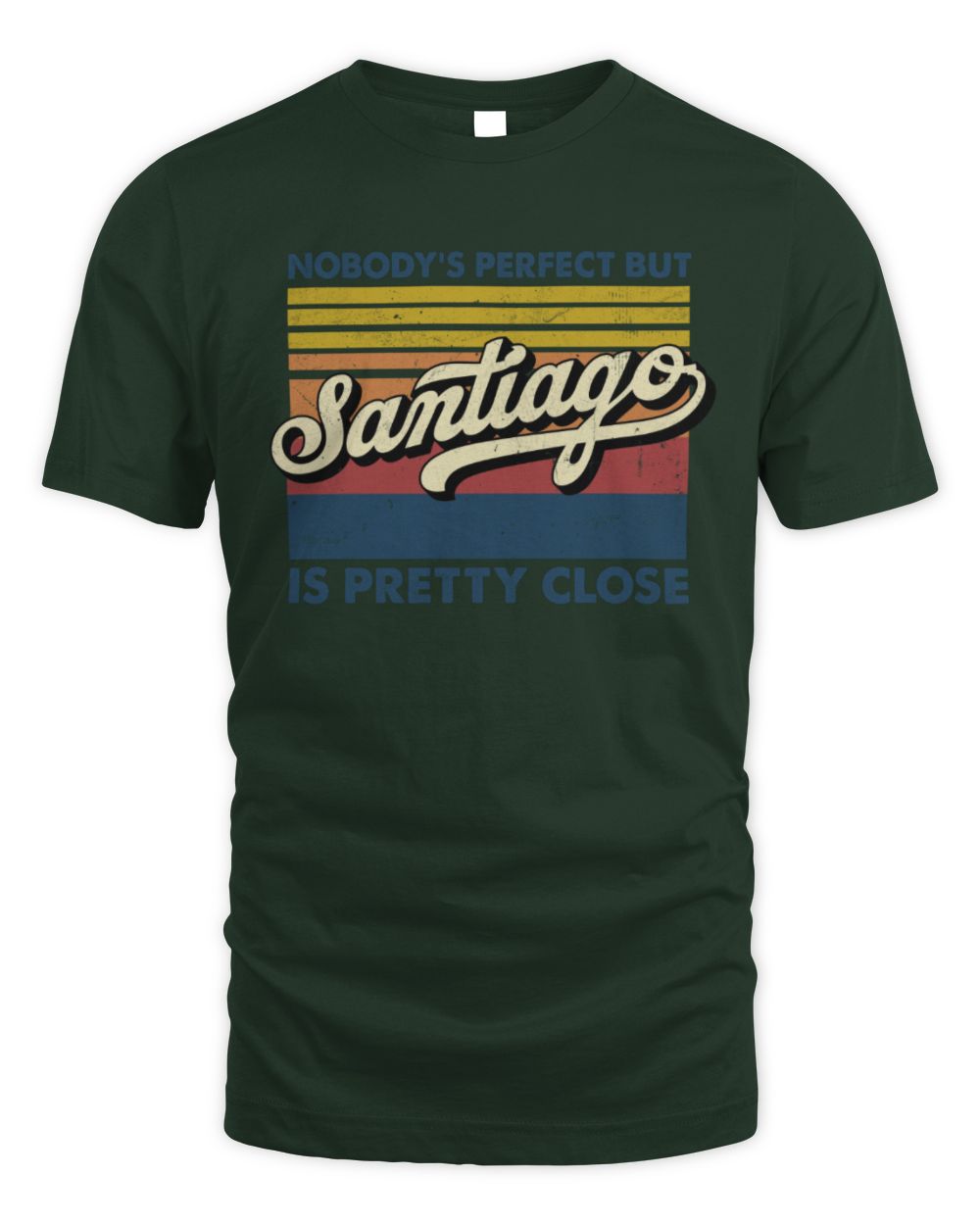 Nobody's Perfect But Your Name Is Pretty Close Retro Shirt SANTIAGO M1-65 / Unisex Standard T-Shirt / forest green