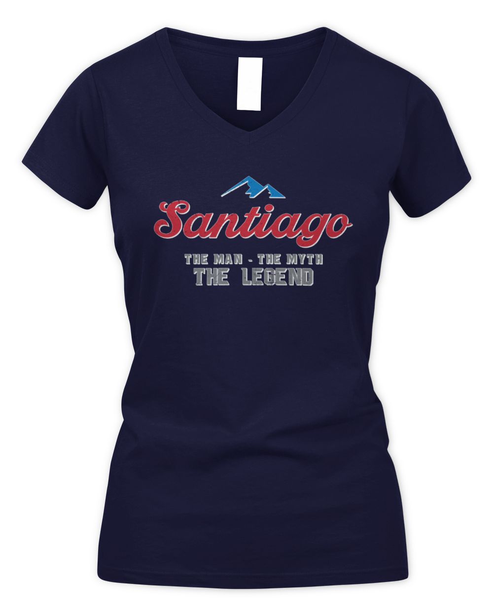 The Man The Myth The Legend Coors Light Beer T-Shirt SANTIAGO M1-S84 / Women's V-Neck T-Shirt / navy