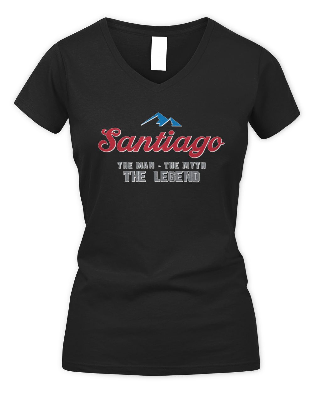The Man The Myth The Legend Coors Light Beer T-Shirt SANTIAGO M1-S84 / Women's V-Neck T-Shirt / black
