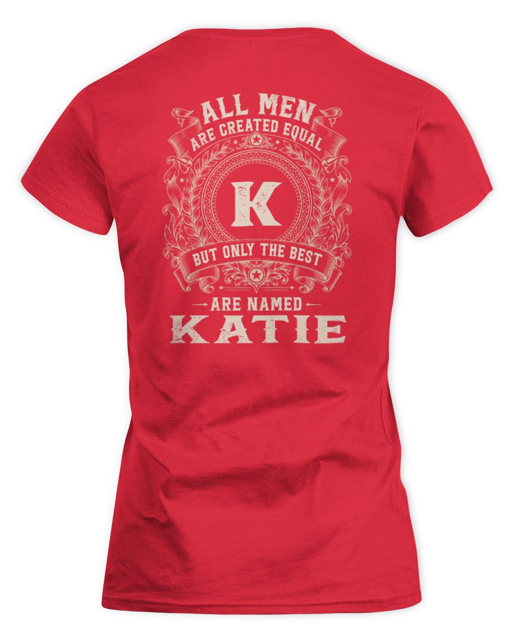 All Men Are Created Equal Cool Logo Shirt KATIE M1-60 / Women's Standard T-Shirt / red