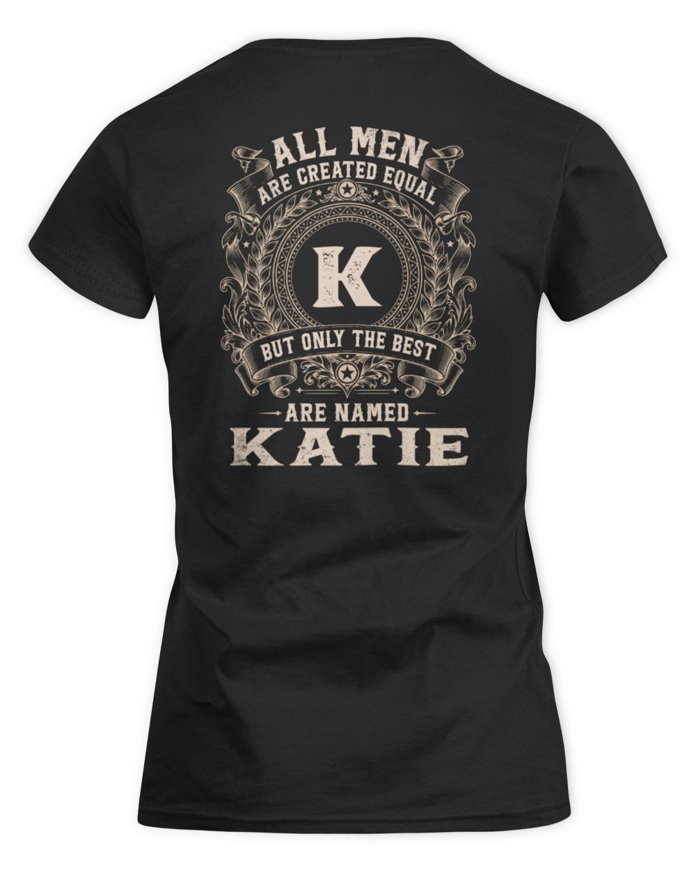 All Men Are Created Equal Cool Logo Shirt KATIE M1-60 / Women's Standard T-Shirt / black