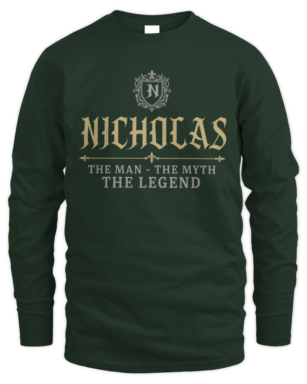 The Man The Myth The Legend Western Shirt NICHOLAS M1-78 / Men's Long Sleeved T-Shirt / forest green