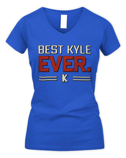 Best Your Name Ever Cool Shirt KYLE M1-58 / Women's V-Neck T-Shirt / royal